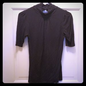 Charcoal grey high collar shirt